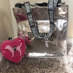 NWT Victoria’s Secret pink tote and sponge